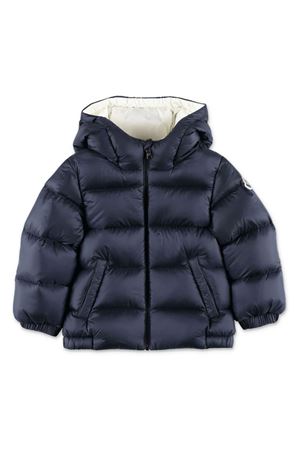 bomber in piuma d'oca blu MONCLER KIDS | J29511A0000653048742